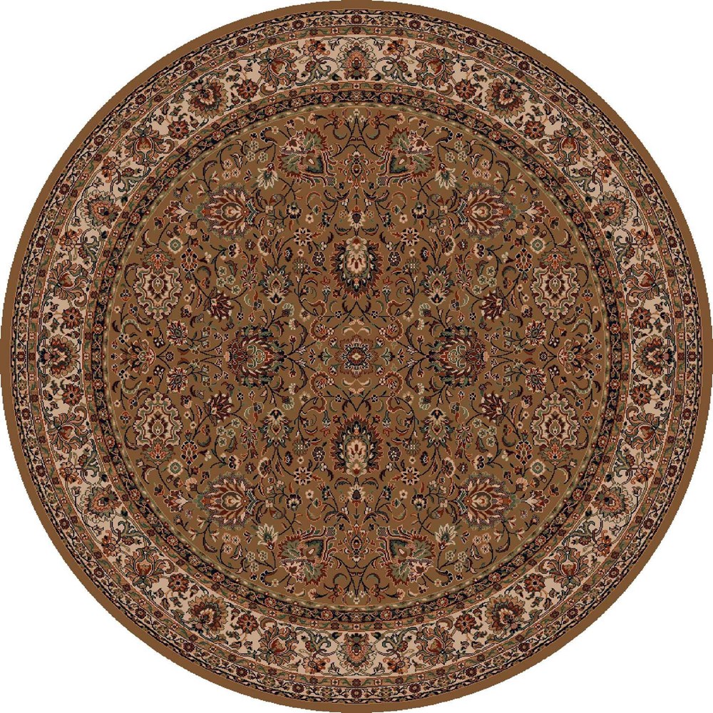 Kashqai Traditional Persian Circle Rugs 4362 600 in Gold